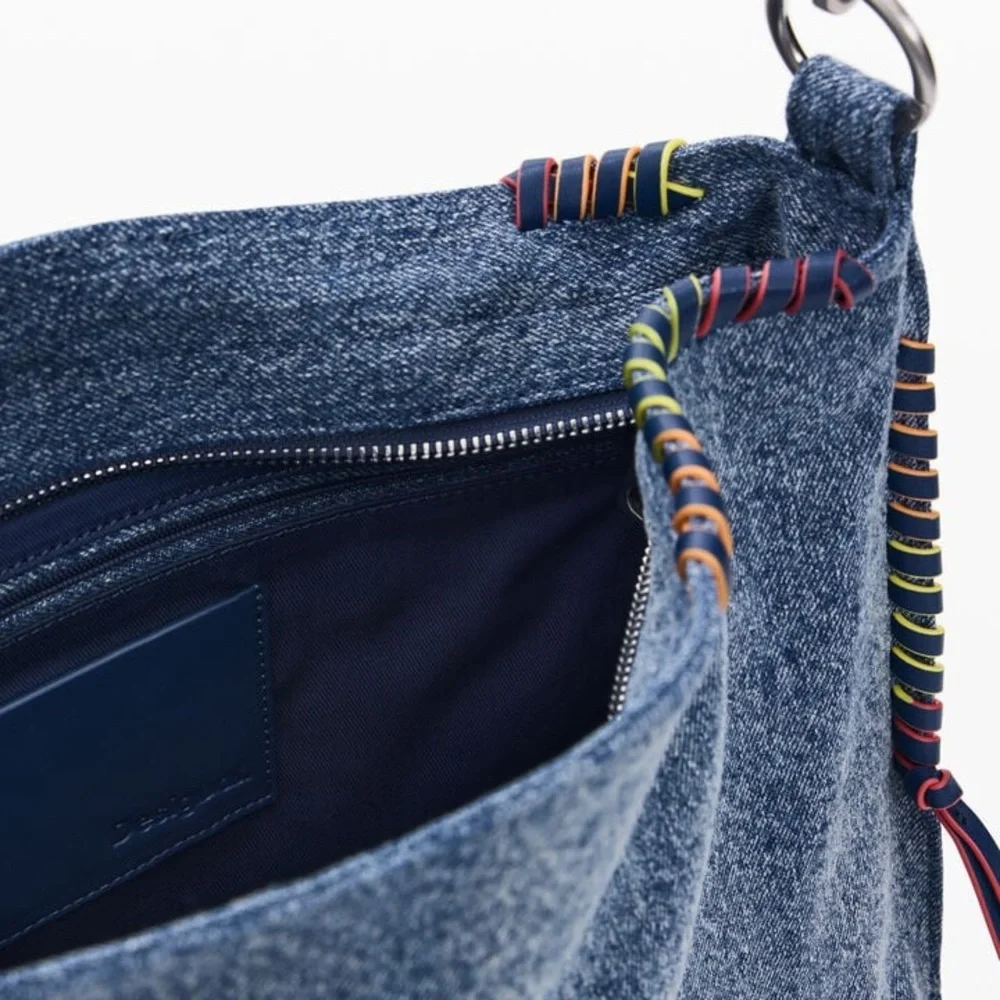 NWT Desigual Blue Denim Shoulder Bag and Heart Coin Pouch 2026 collection 🌱 - Picture 5 of 16